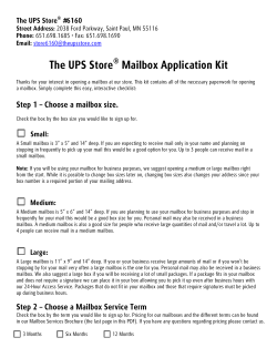 The UPS Store Mailbox Application Kit
