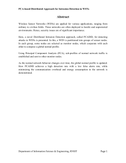 PCA-based Distributed Approach for Intrusion