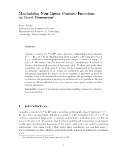 Maximizing Non-Linear Concave Functions in Fixed Dimension1 1