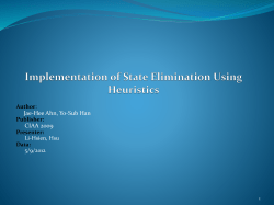 Implementation of State Elimination Using Heuristics - CSIE -NCKU