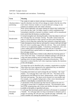 AS91069 Example Answers Task 2 (a) Web standards and