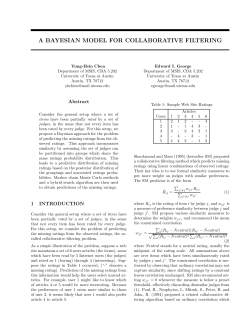 a bayesian model for collaborative filtering