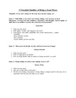 17 Essential Qualities of Being a Team Player