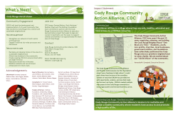 Cody Rouge Community Action Alliance, CDC What`s Next?