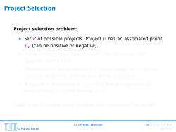 Project Selection