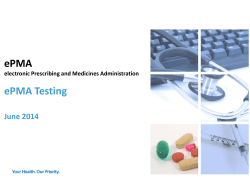 ePMA electronic Prescribing and Medicines