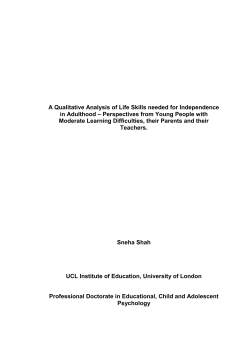 A Qualitative Analysis of Life Skills needed for