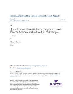 Quantification of volatile flavor compounds in off