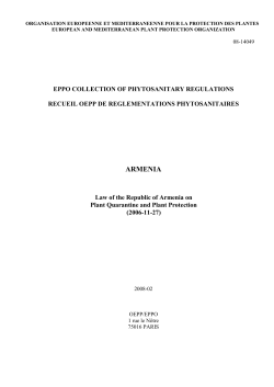 draft law of the republic of armenia