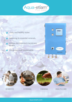 Tasty and healthy water. Retaining its essential - Aqua