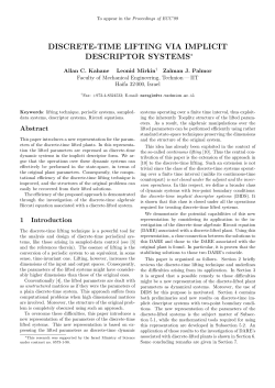 discrete-time lifting via implicit descriptor systems