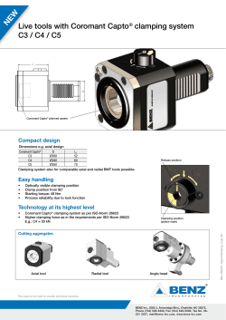 Live tools with Coromant Capto&reg; clamping system C3 / C4 / C5 NEW