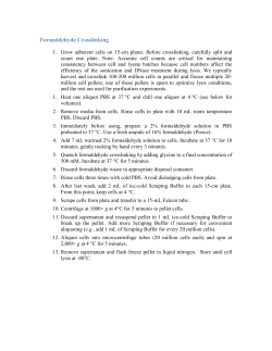 Formaldehyde Crosslinking