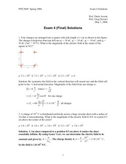 Exam 4 (Final) Solutions