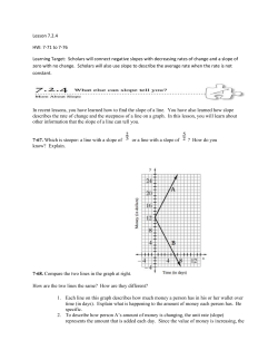 7-71. For each pair of slope ratios, decide if they are
