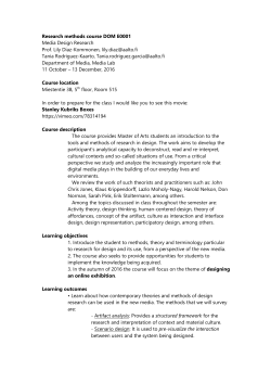 Media Design Research Seminar, 25409