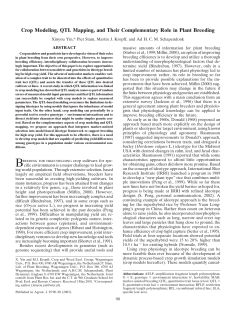 Crop Modeling, QTL Mapping, and Their