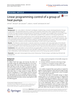 Linear programming control of a group of heat pumps | Energy