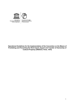 Operational Guidelines for the Implementation of the
