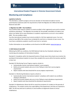 ISP Compliance Reporting - Department of Education and Training
