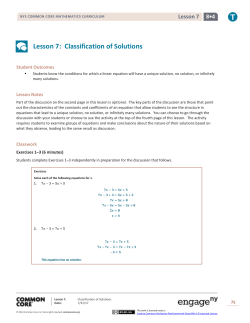 Grade 8 Mathematics Module 4, Topic A, Lesson 7