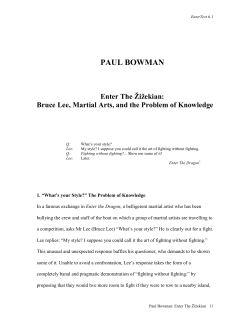 PAUL BOWMAN Enter The Žižekian