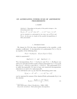 ON ALTERNATING POWER SUMS OF ARITHMETIC