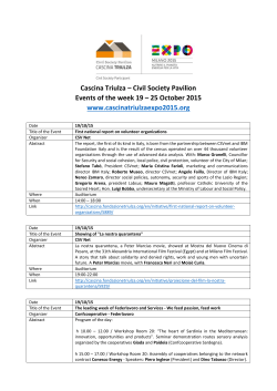 Events of the week 19 &ndash; 25 October 2015
