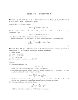 MATH 3150 &mdash; HOMEWORK 7 Problem 1 (p. 236, #43). Let f : R