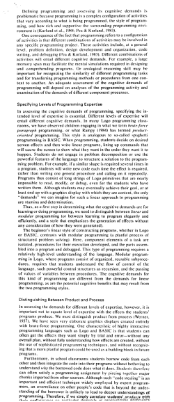 Mapping the cognitive demands of
