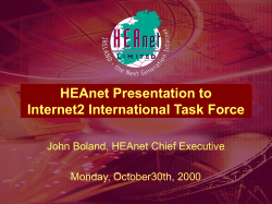Outline of Presentation