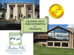 Pasadena Villa*s Referral Relations Specialists