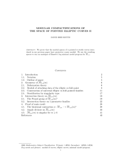 MODULAR COMPACTIFICATIONS OF THE SPACE OF POINTED