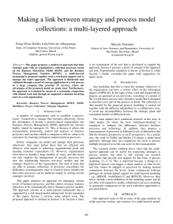 Making a link between strategy and process model