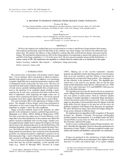 a method to remove fringes from images using wavelets