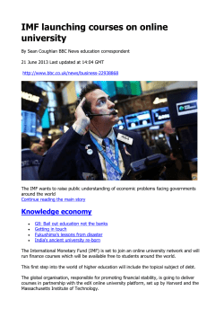 IMF launching courses on online university - AASBI-com