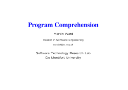 Program Comprehension