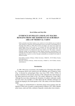 EVIDENCE OF POLLEN AND PLANT MACRO