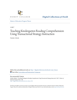 Teaching Kindergarten Reading Comprehension Using