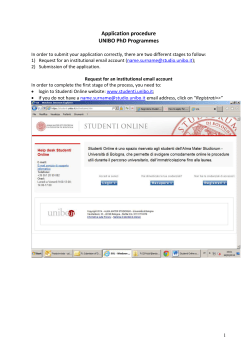 Studenti Online application procedure instructions