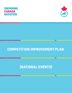 (national events) competition improvement plan