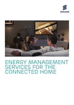 Energy Management Services for the Connected Home