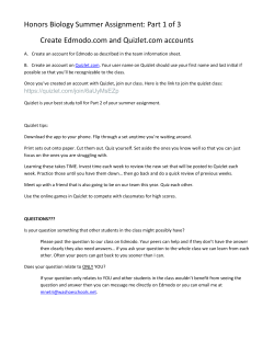 Honors Biology Summer Assignment: Part 1 of 3