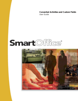 Converted Activities and Custom Fields User Guide