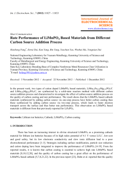 Rate Performance of LiMnPO4 Based Materials from Different