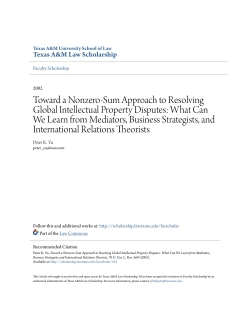 Toward a Nonzero-Sum Approach to Resolving Global Intellectual