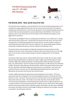 New world record for Kiel - f18 worlds championship 2015