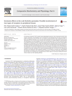 Serotonin effects in the crab Neohelice granulata: Possible