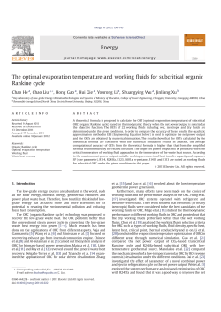 2012 - He - The optimal evaporation temperature and