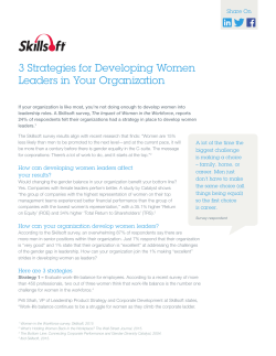 3 Strategies for Developing Women Leaders in Your